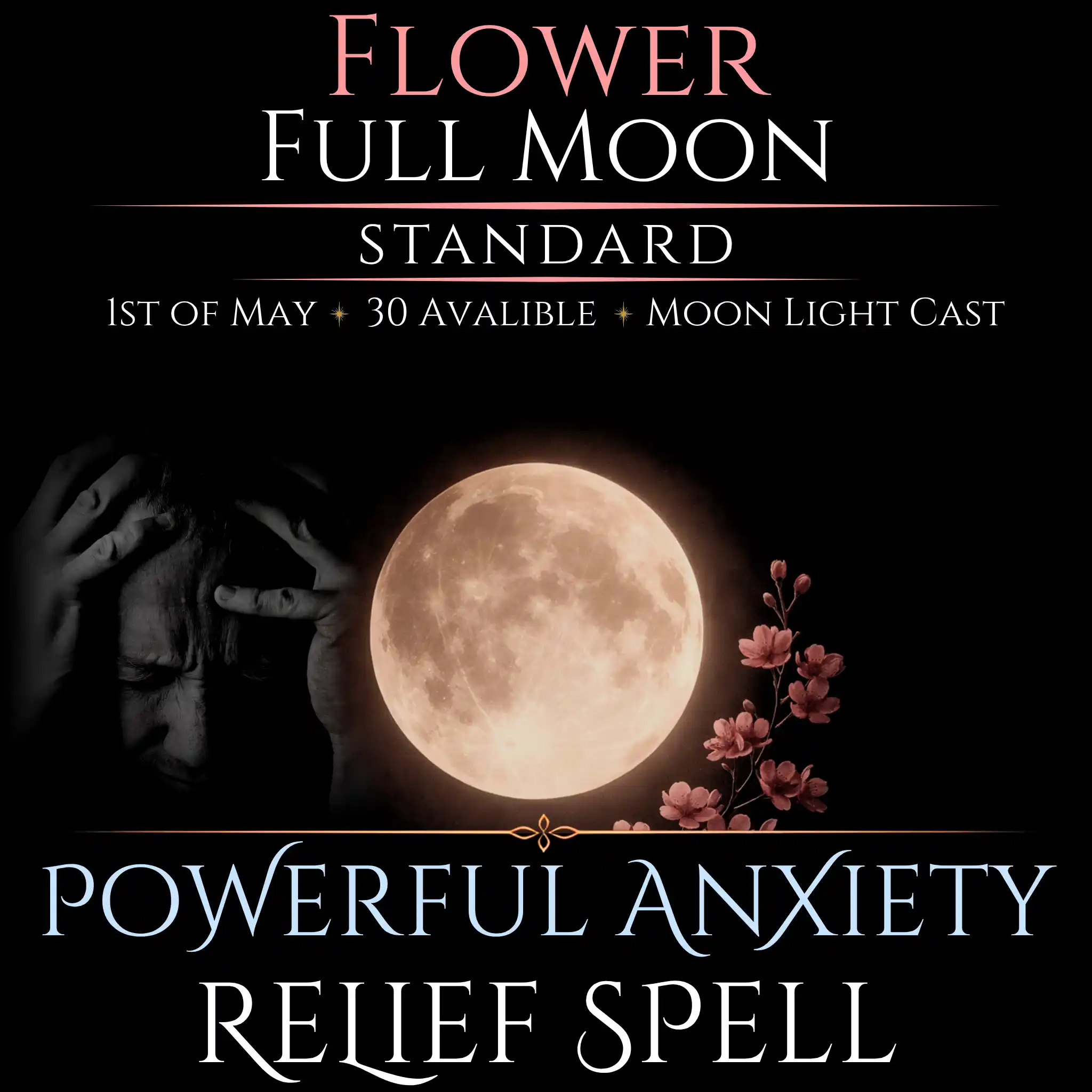Flower Full Moon Anxiety Relief Peace Spell