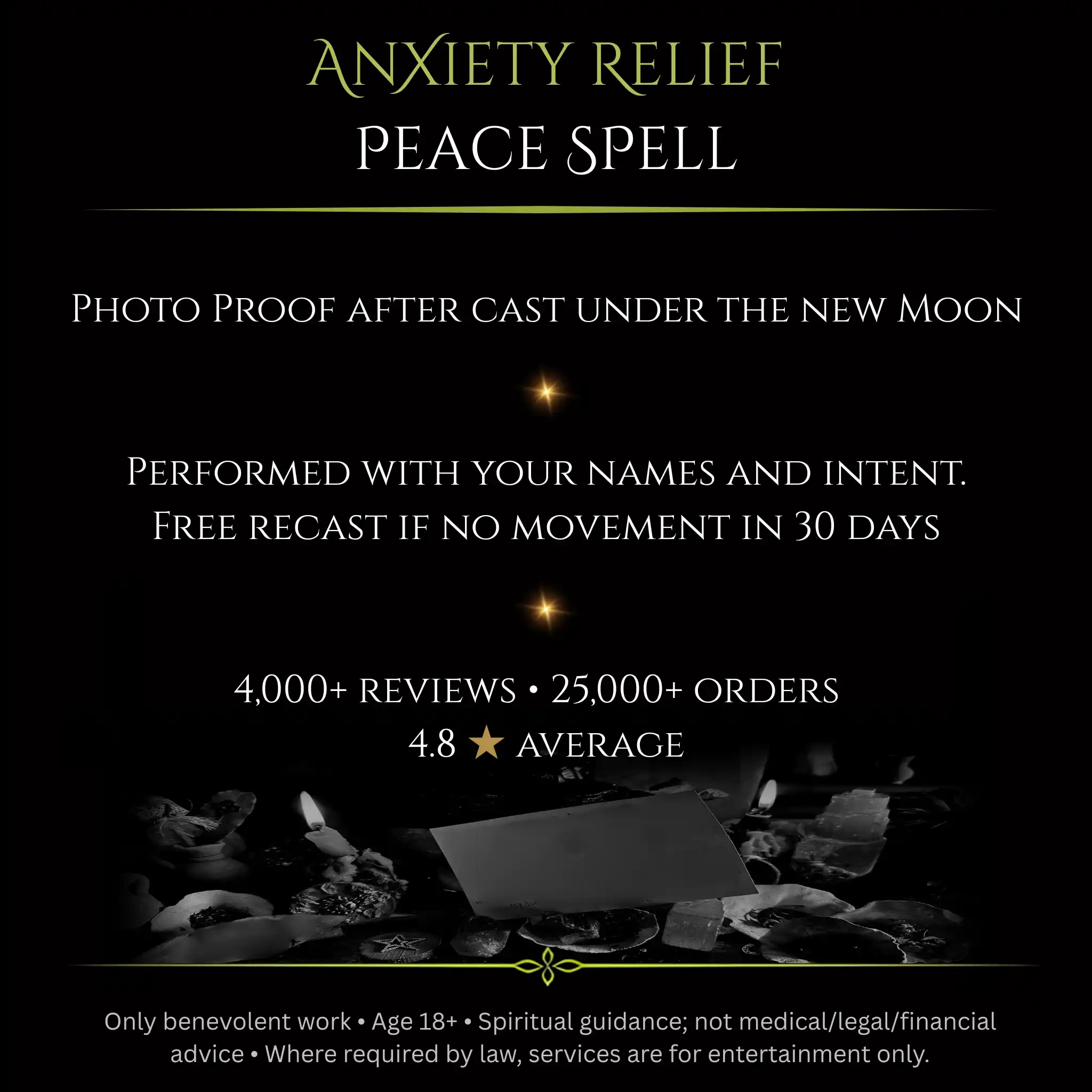 Flower Full Moon Anxiety Relief Peace Spell - Image 2