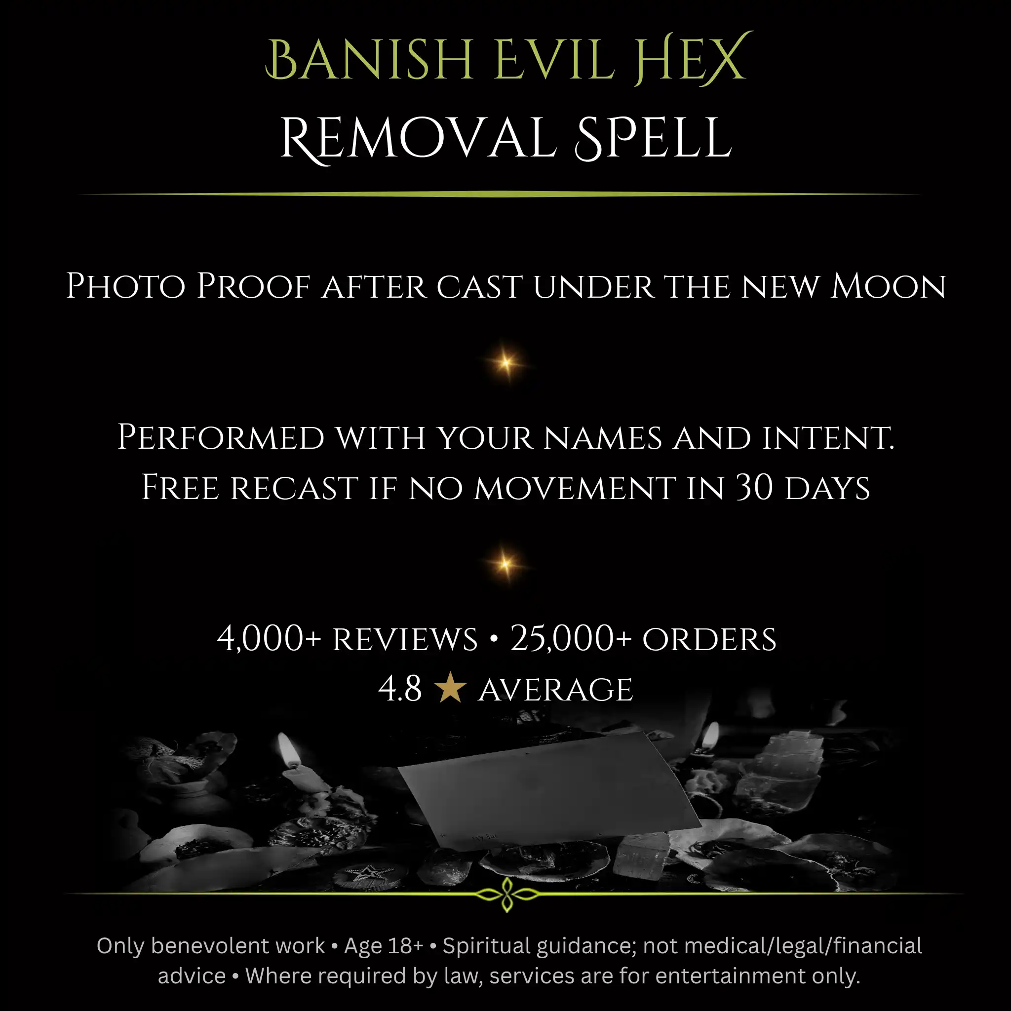 Flower Full Moon Banish Evil Hex Removal Spell - Image 2
