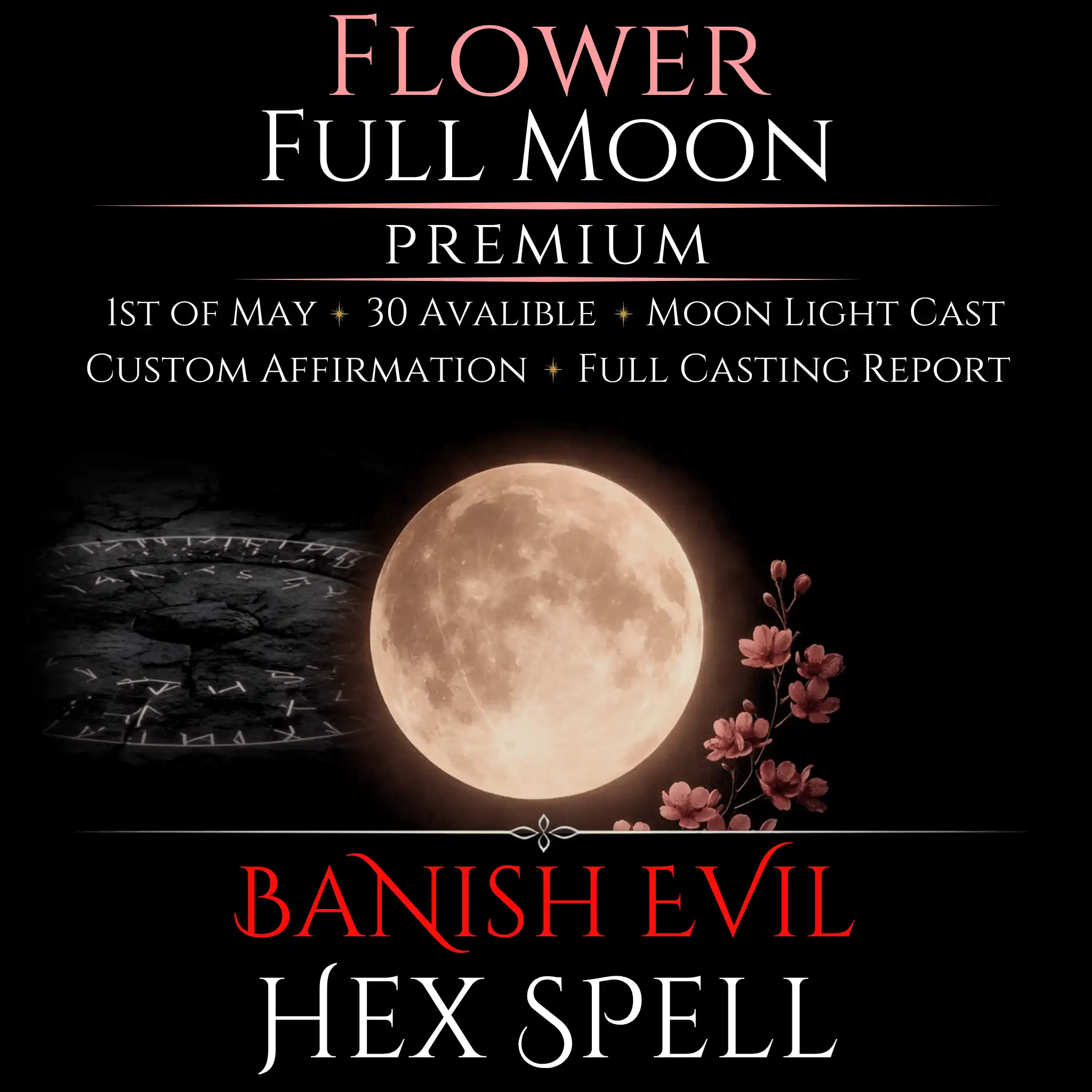 Flower Full Moon Banish Evil Hex Removal Spell - Image 8