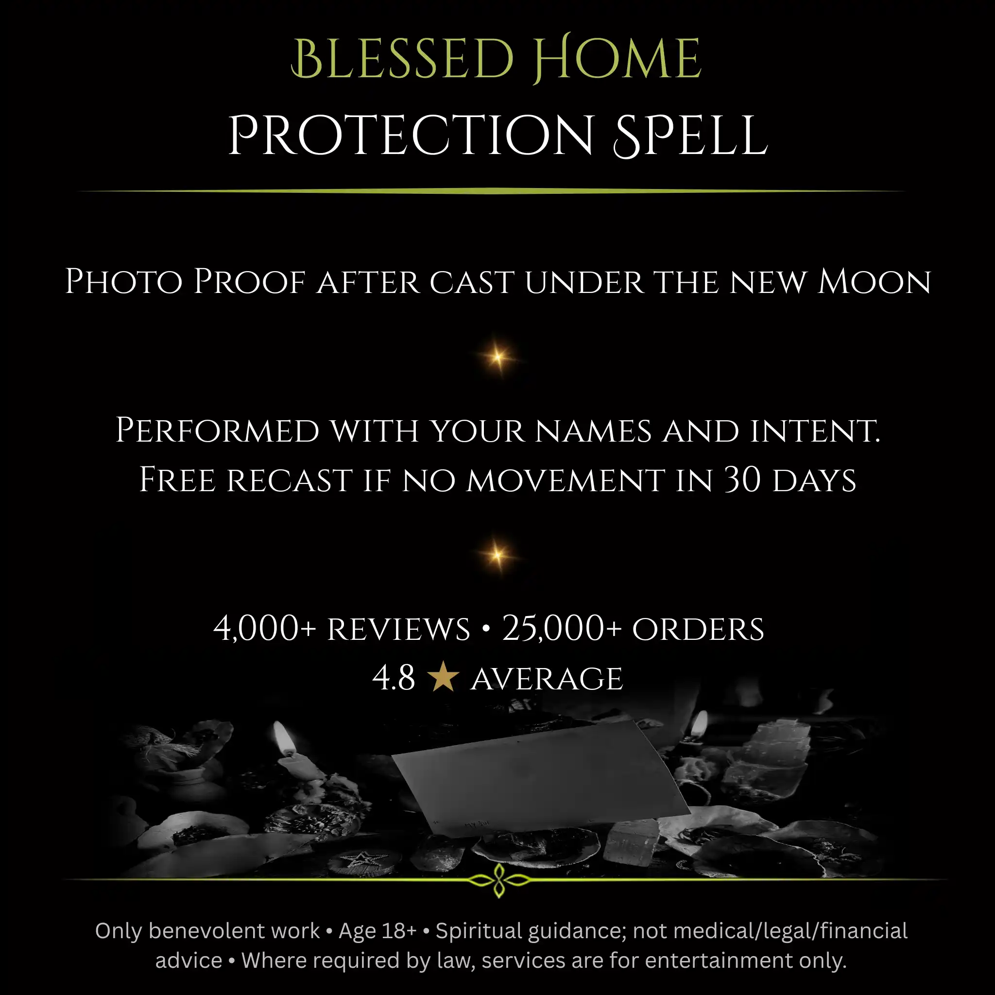 Flower Full Moon Blessed Home Protection Spell - Image 2