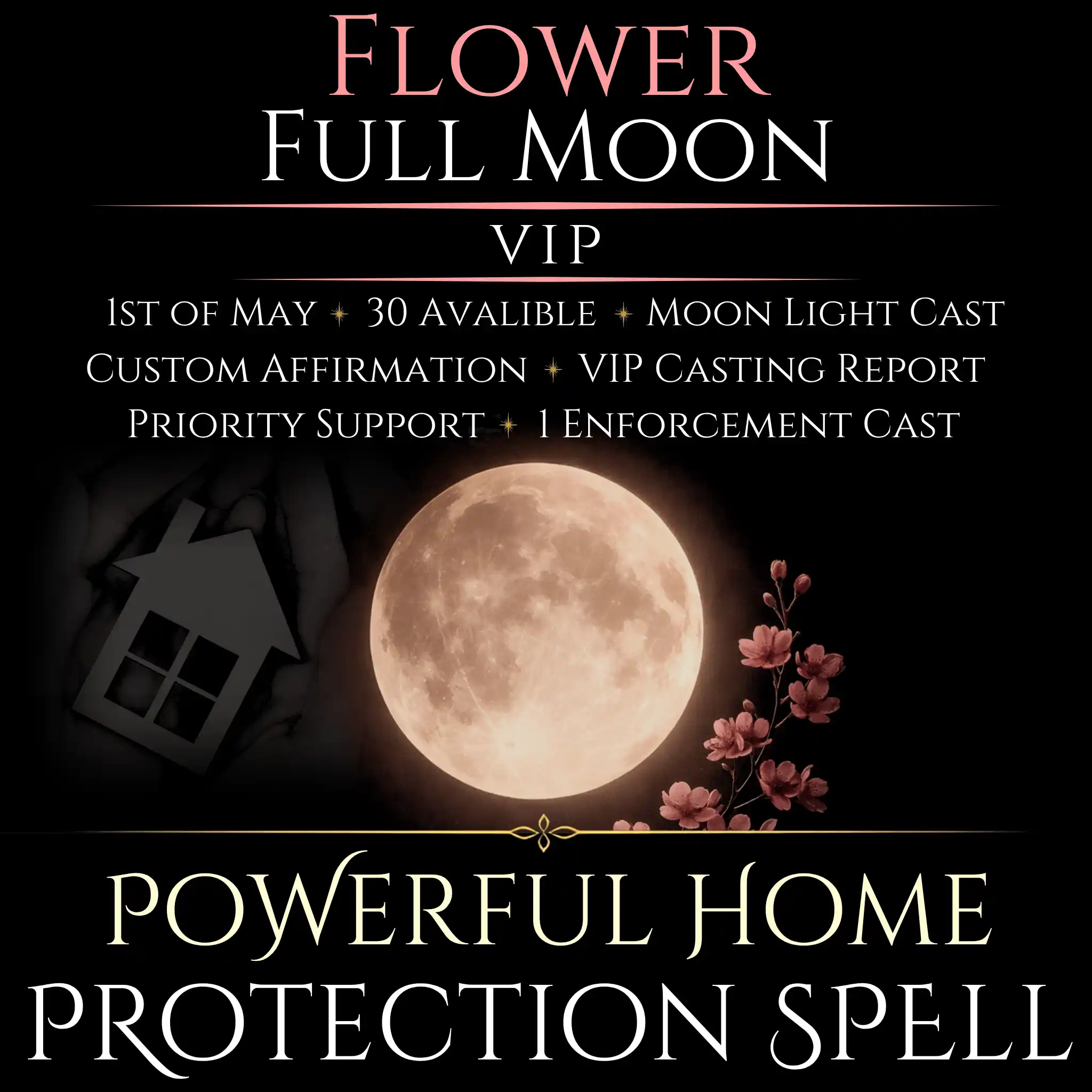 Flower Full Moon Blessed Home Protection Spell - Image 9