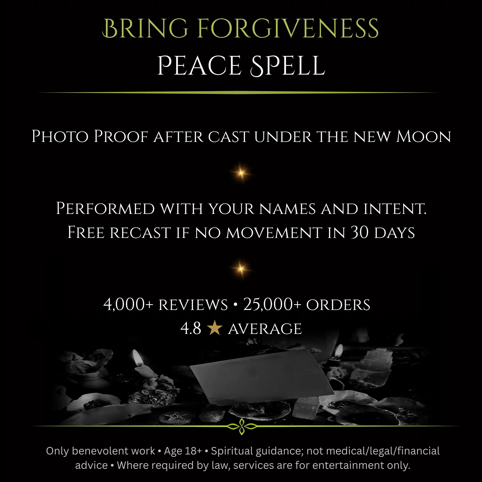 Flower Full Moon Bring Forgiveness Peace Spell - Image 2