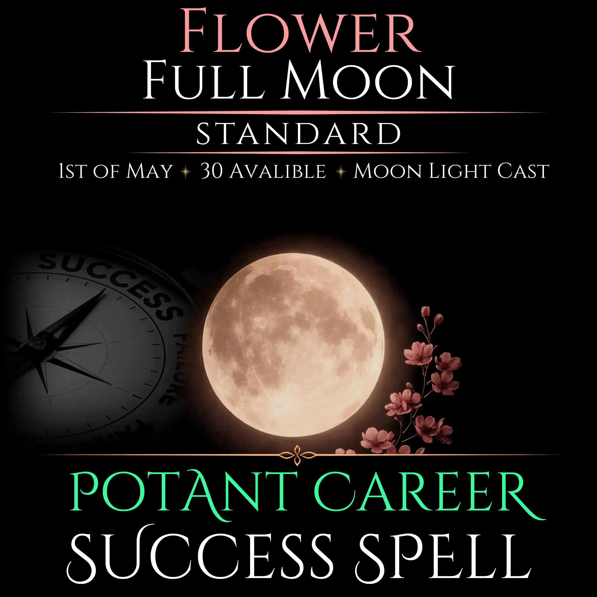 Flower Full Moon Career Growth Success Spell