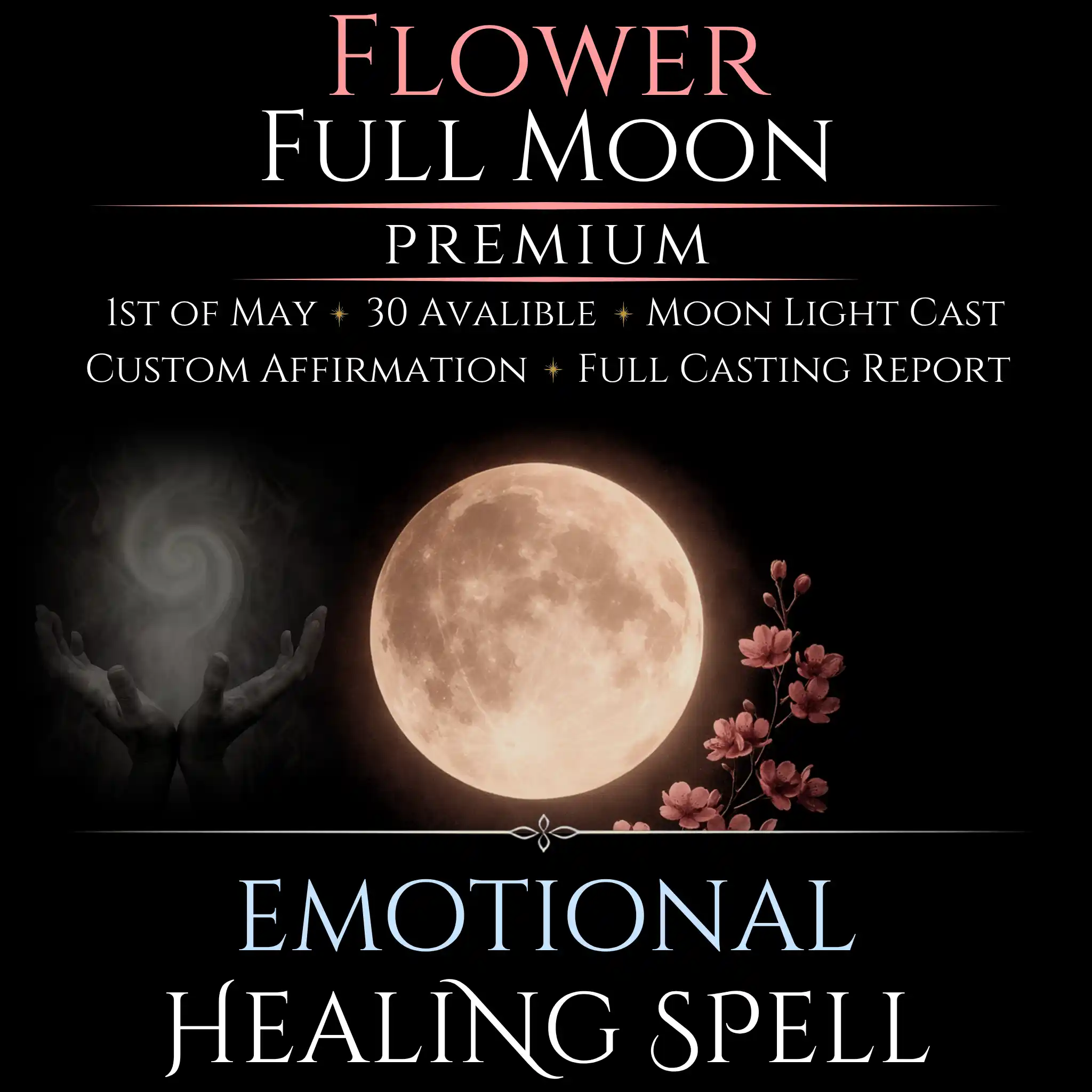 Flower Full Moon Emotional Healing Peace Spell - Image 8