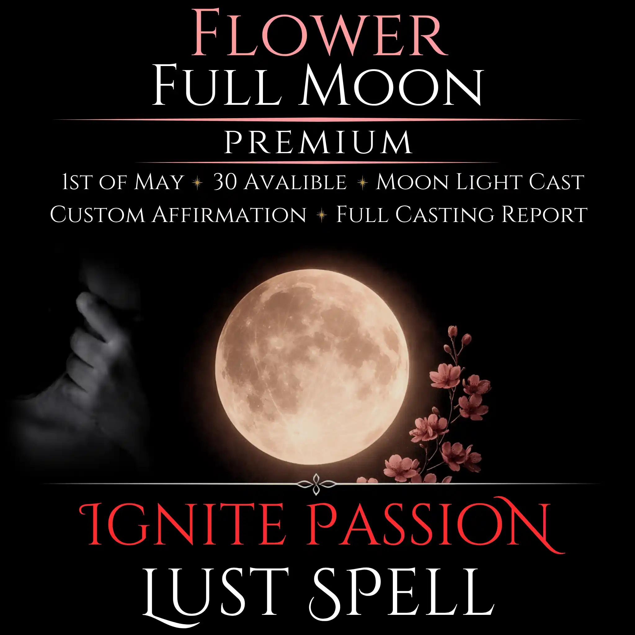Flower Full Moon Ignite Passion Lust Spell - Image 8