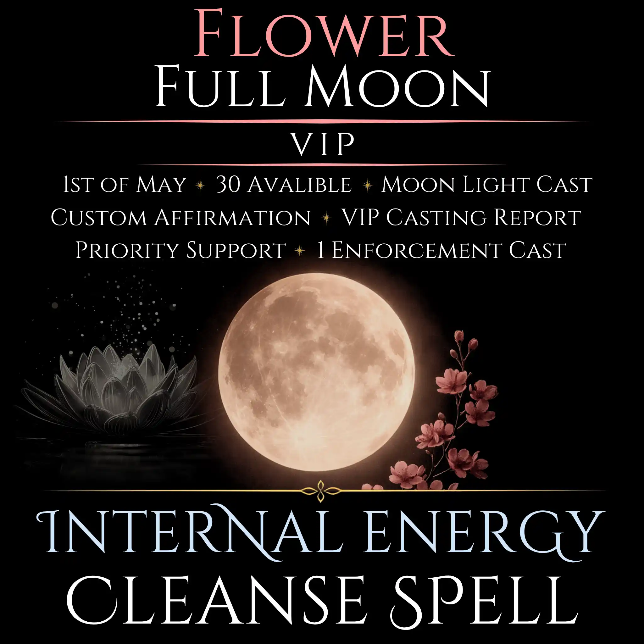 Flower Full Moon Internal Energy Cleanse Spell - Image 9