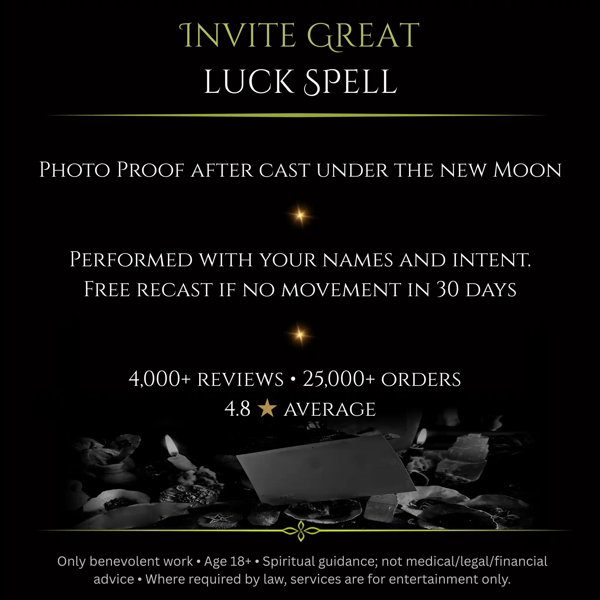 Flower Full Moon Invite Great Luck Spell - Image 2