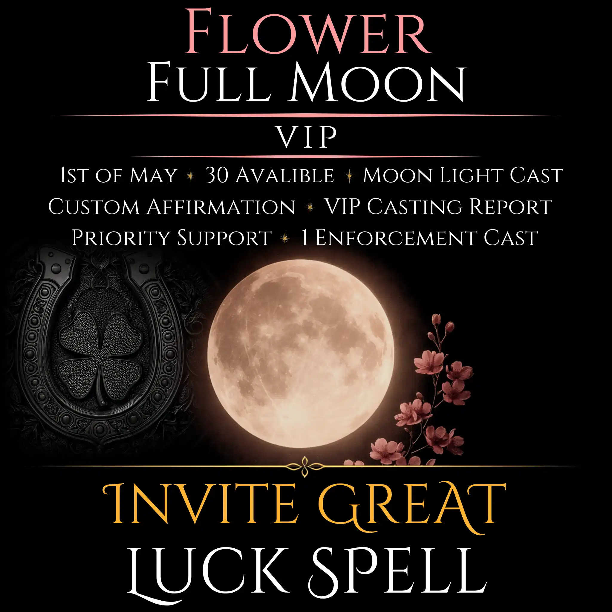 Flower Full Moon Invite Great Luck Spell - Image 9