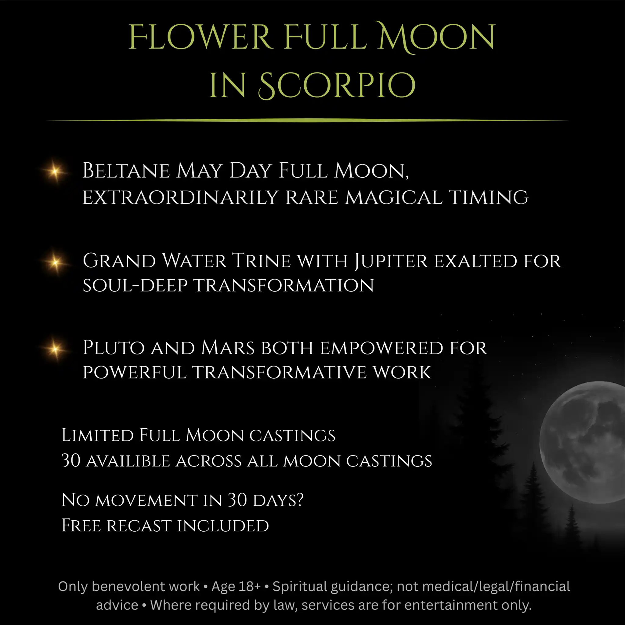 Flower Full Moon Stress Relief Peace Spell - Image 4
