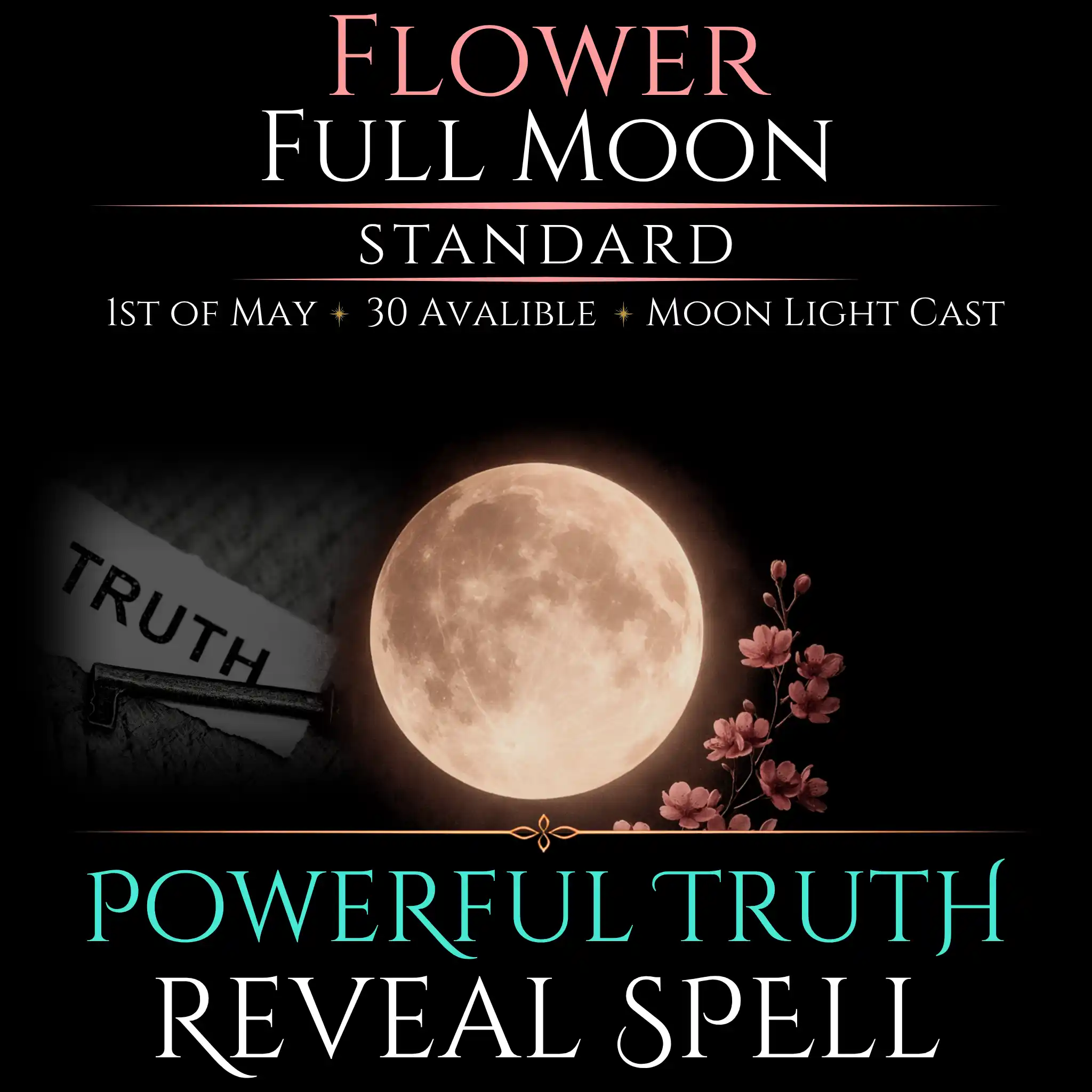 Flower Full Moon Truth Reveal Clarity Spell