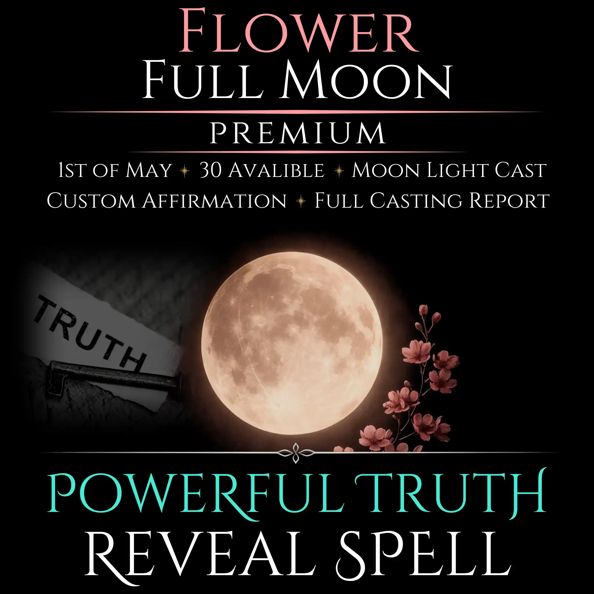 Flower Full Moon Truth Reveal Clarity Spell - Image 8