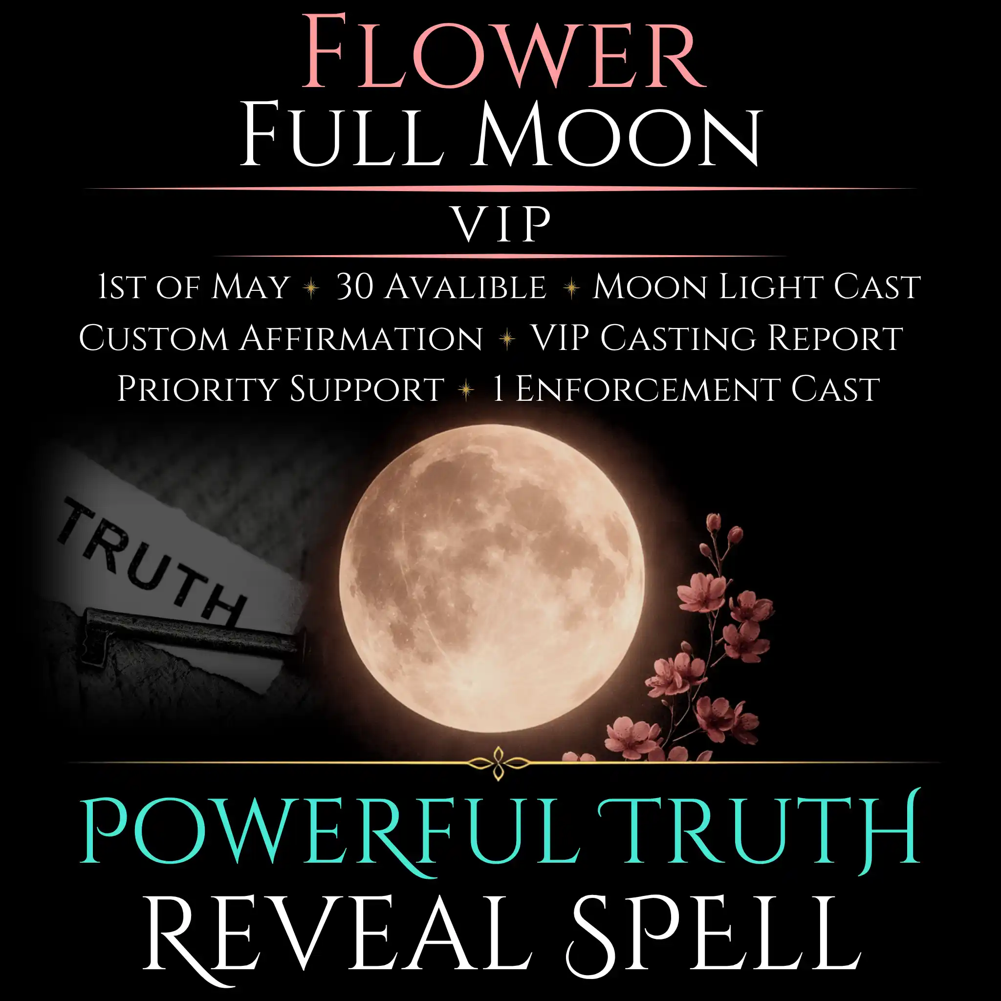 Flower Full Moon Truth Reveal Clarity Spell - Image 9